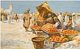 Oranges Canvas Paintings - MARCHE AUX ORANGES